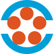 Blue and orange icon representing connecting with people