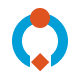 Blue and orange icon representing giving
