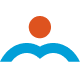 Blue and orange icon representing learning new skills